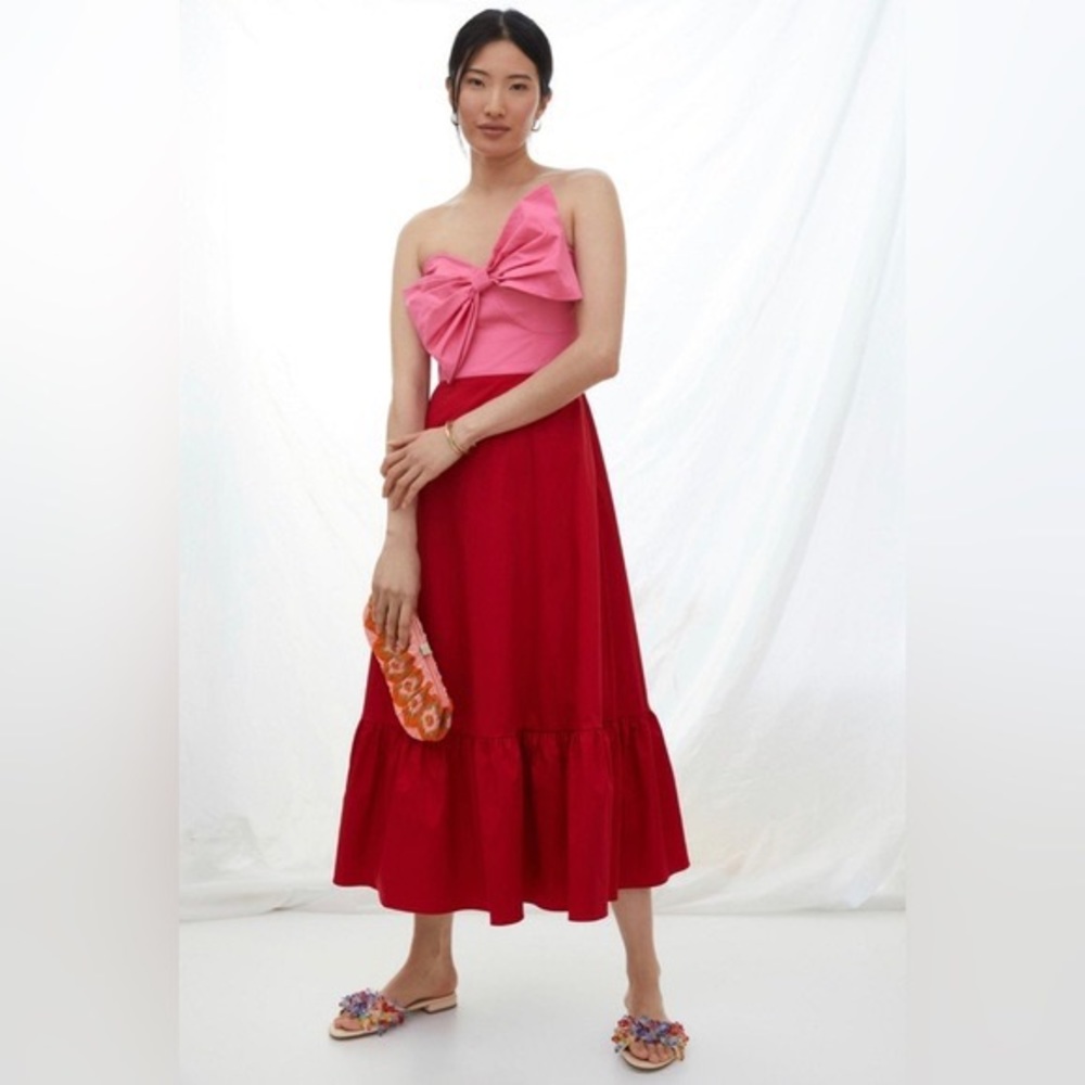 Pink and Red Bow-Tie Maxi